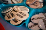 buttons displaying "foster parent" at foster care aware event